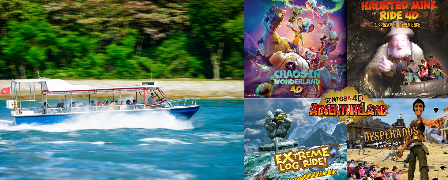 4D AdventureLand (1 Ride) + Albatross HOHO Speedboat (Single Trip)